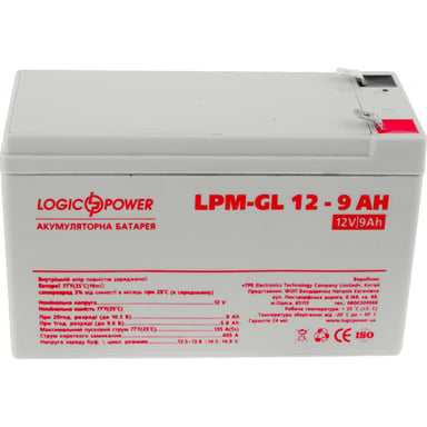 Батарея до ДБЖ LogicPower LPM-GL 12В 9Ач (6563) - фото 1