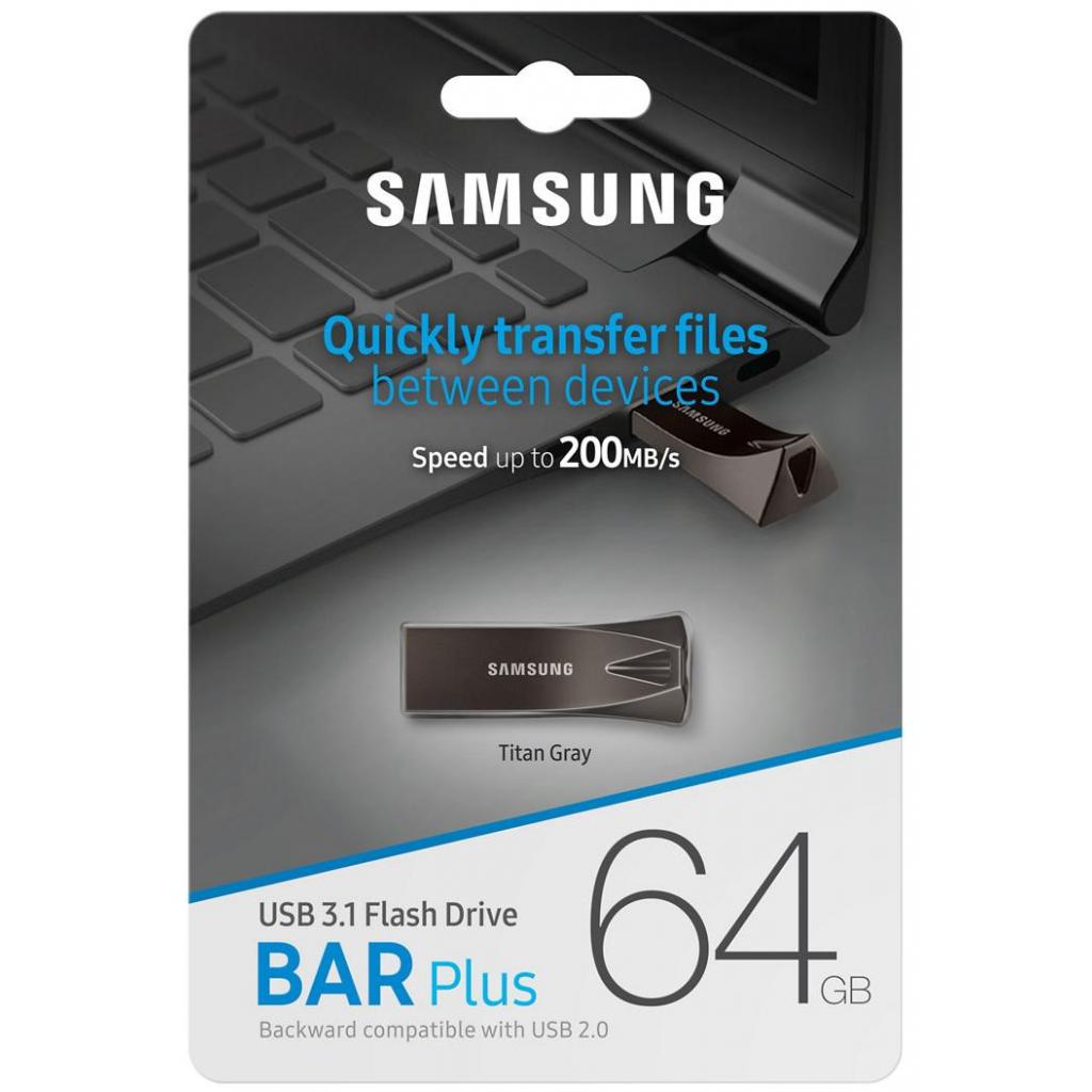 USB флеш накопичувач Samsung 64GB Bar Plus Black USB 3.1 (MUF-64BE4/APC) - фото 7 USB флеш накопичувач Samsung 64GB Bar Plus Black USB 3.1 (MUF-64BE4/APC) - фото 7