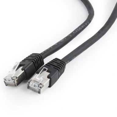 Патч-корд Cablexpert 0.5м FTP, Cat 6, черный (PP6-0.5M/BK) - фото 1