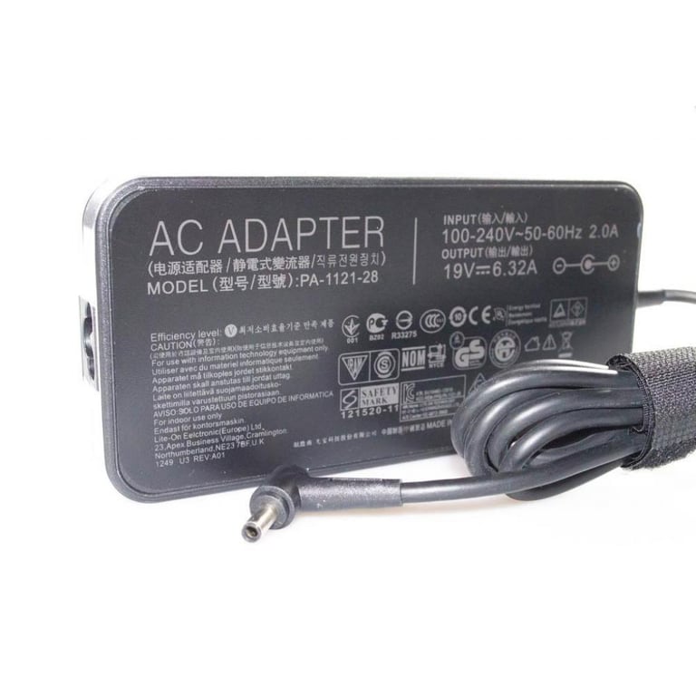 Блок живлення до ноутбуку ASUS 120W 19V, 6.32A, разъем 4.5/3.0 (PA-1121-28 A15-120P1A / A40161) - фото 1
