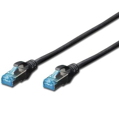 Патч-корд Digitus 2м, cat.5e, SF-UTP, AWG 26/7, black (DK-1531-020/BL) - фото 1