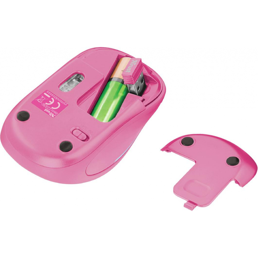 Мишка Trust Yvi FX pink (22336) - фото 4 Мишка Trust Yvi FX pink (22336) - фото 4