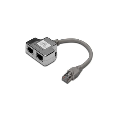 Розгалужувач Digitus витой пары, STP, cat.5e, 1x2RJ-45 (DN-93904) - фото 1
