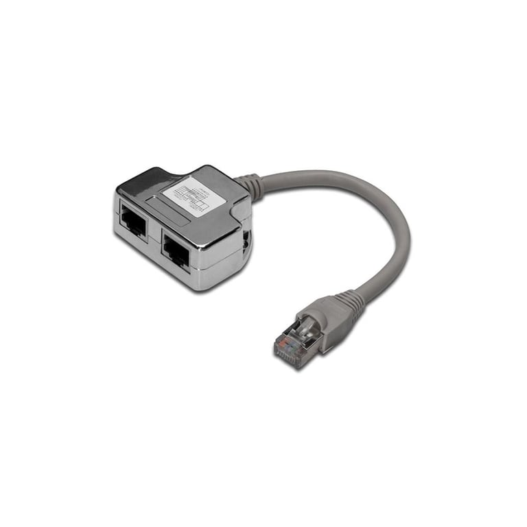 Розгалужувач Digitus витой пары, STP, cat.5e, 1x2RJ-45 (DN-93904) - фото 1