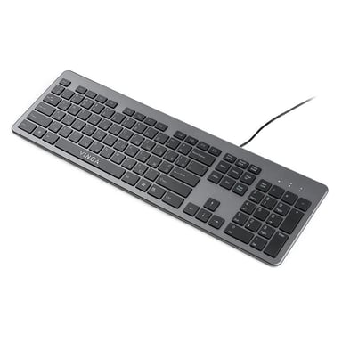 Клавіатура Vinga KB735 black-grey - фото 1