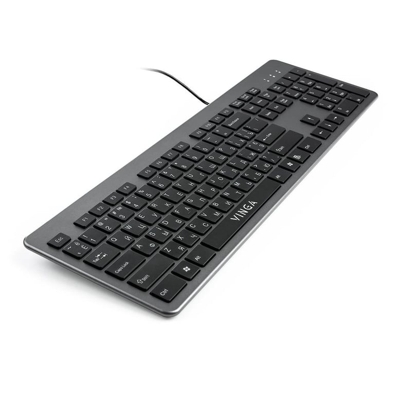 Клавіатура Vinga KB735 black-grey - фото 5