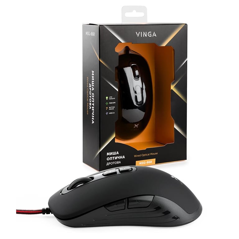 Мишка Vinga MSG-868 Silent black - фото 8