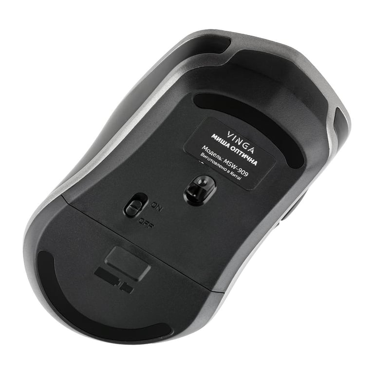 Мишка Vinga MSW-909 Silent black-grey - фото 7