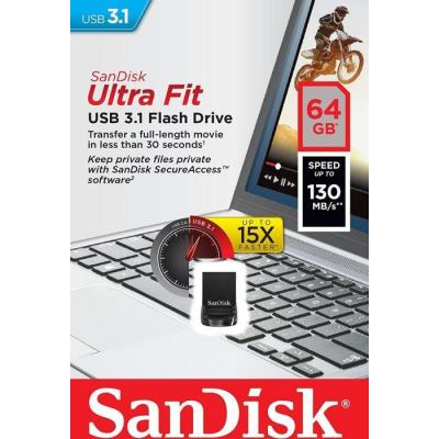 USB флеш накопичувач SanDisk 64GB Ultra Fit USB 3.1 (SDCZ430-064G-G46) - фото 6 USB флеш накопичувач SanDisk 64GB Ultra Fit USB 3.1 (SDCZ430-064G-G46) - фото 6