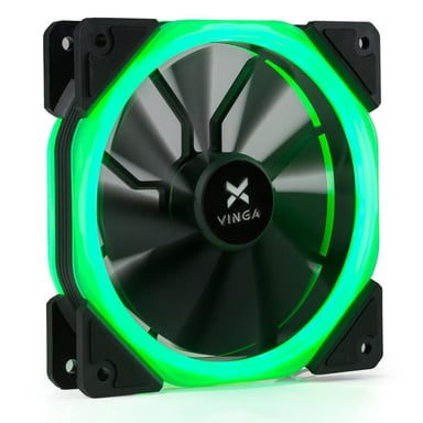 Кулер до корпусу Vinga LED fan-02 green - фото 1
