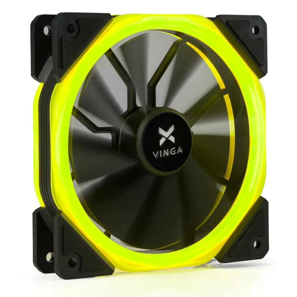 Кулер до корпусу Vinga LED fan-02 yellow - головне фото