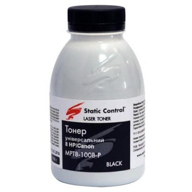 Тонер HP/Canon MPT8 Universal 1010/1012, 100г Static Control (MPT8-100B-P) - фото 1