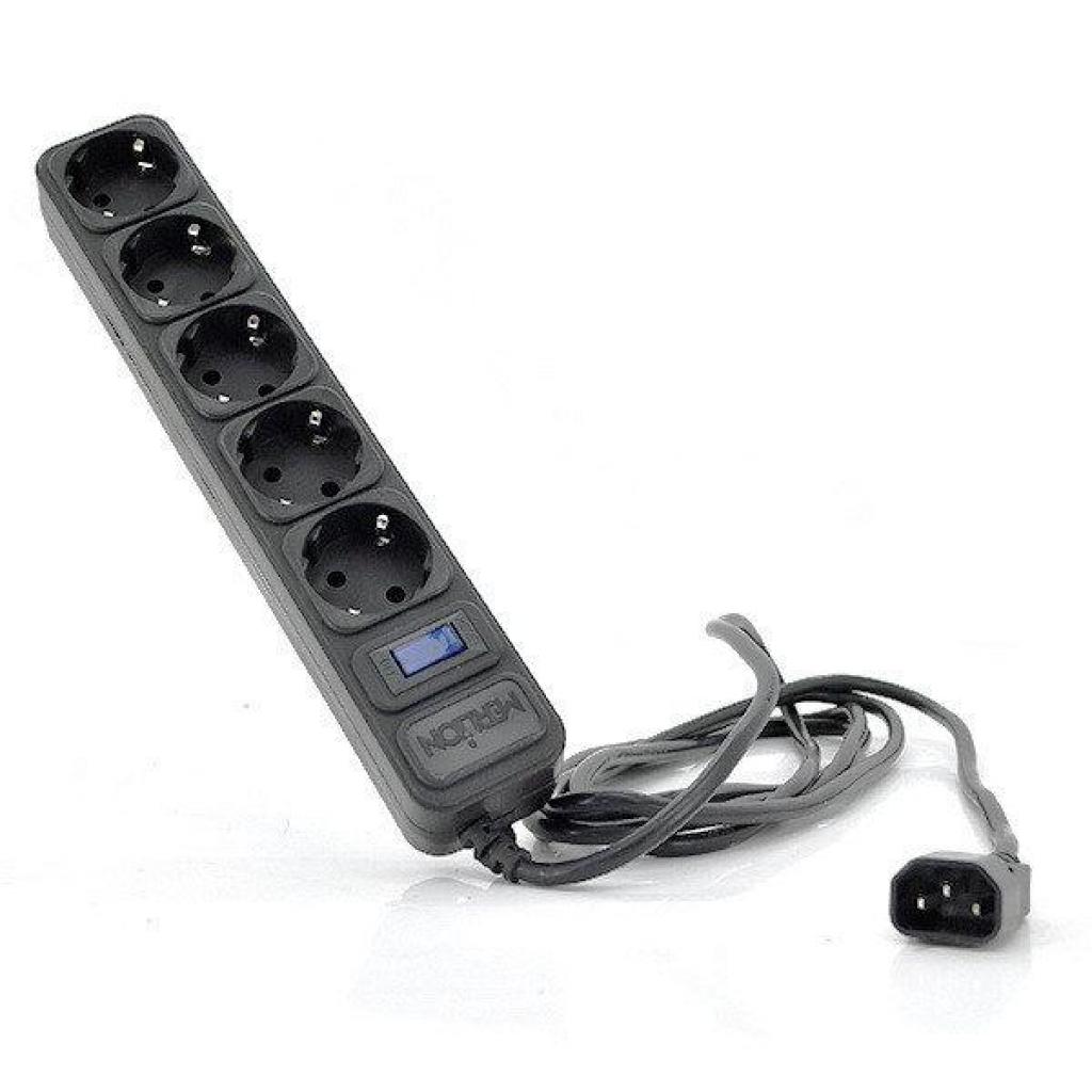 Мережевий фільтр живлення Merlion 5 розеток, 1,8 м, UPS (UPS B518) - фото 1 Мережевий фільтр живлення Merlion 5 розеток, 1,8 м, UPS (UPS B518) - фото 1