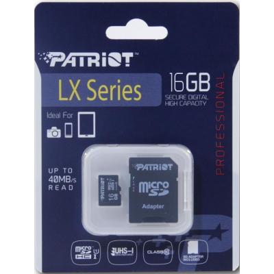 Карта пам'яті Patriot 16GB microSD class10 UHS-I (PSF16GMCSDHC10) - фото 2