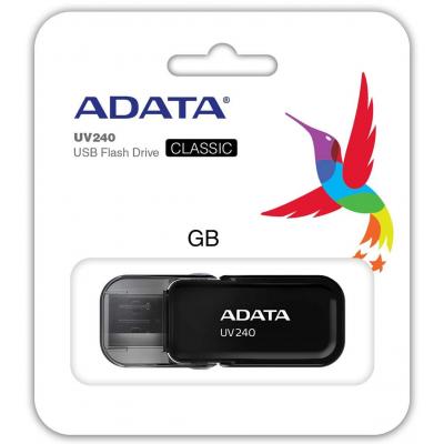 USB флеш накопичувач ADATA 32GB UV240 Black USB 2.0 (AUV240-32G-RBK) - фото 3