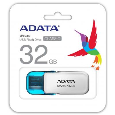 USB флеш накопичувач ADATA 32GB UV240 White USB 2.0 (AUV240-32G-RWH) - фото 3