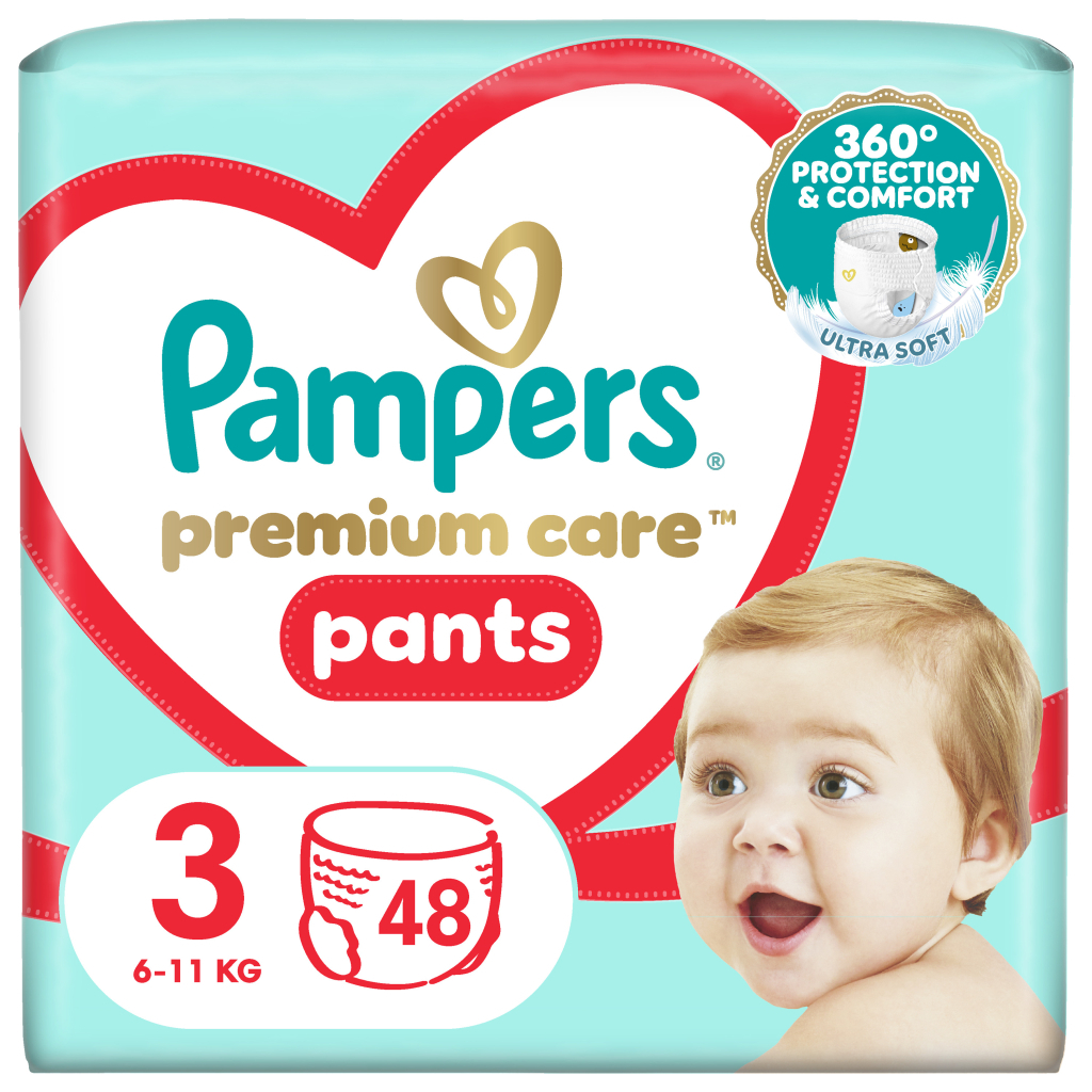 Підгузки Pampers Premium Care Pants Midi Розмір 3 (6-11 кг) 48 шт (8001090759795) - фото 1 Підгузки Pampers Premium Care Pants Midi Розмір 3 (6-11 кг) 48 шт (8001090759795) - фото 1