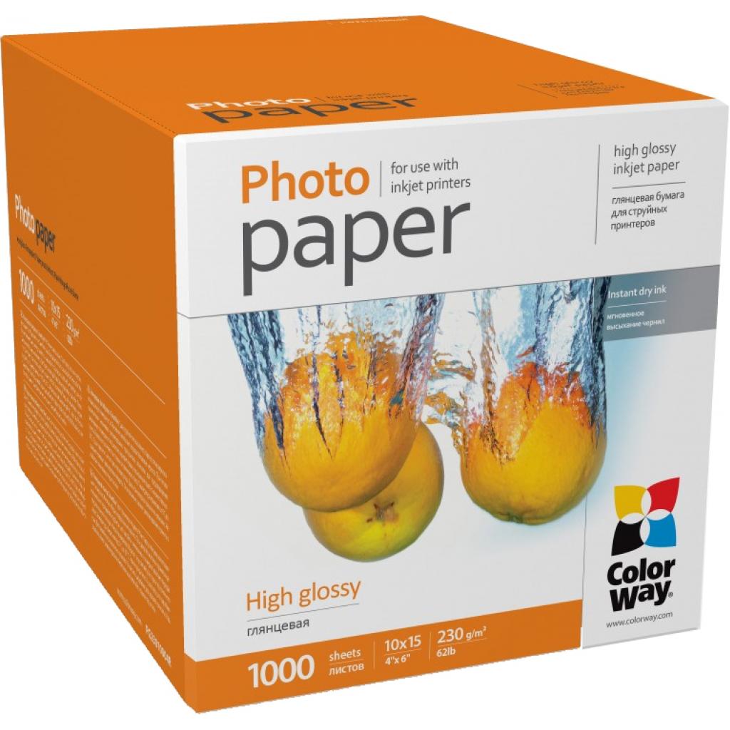 Фотопапір ColorWay 10x15 230г glossy, 1000с (PG23010004R) Фотопапір ColorWay 10x15 230г glossy, 1000с (PG23010004R)
