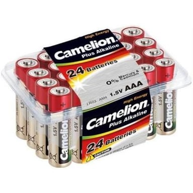 Батарейка Camelion AAA Plus Alkaline LR03 * 24 (LR03-PB24) - фото 1