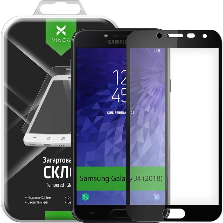 Скло захисне Vinga для Samsung Galaxy J4 (2018) J400 (VTPGS-J400) - фото 9