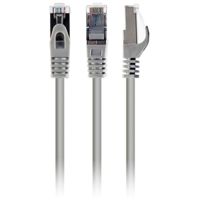 Патч-корд 3м S/FTP Cat 6A CU LSZH gray Cablexpert (PP6A-LSZHCU-3M) - фото 1