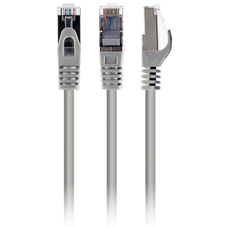 Патч-корд 3м S/FTP Cat 6A CU LSZH gray Cablexpert (PP6A-LSZHCU-3M) - фото 1