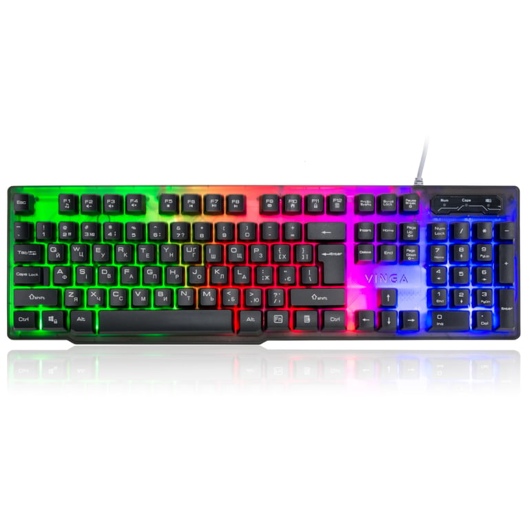 Клавіатура Vinga KB414 black - фото 1