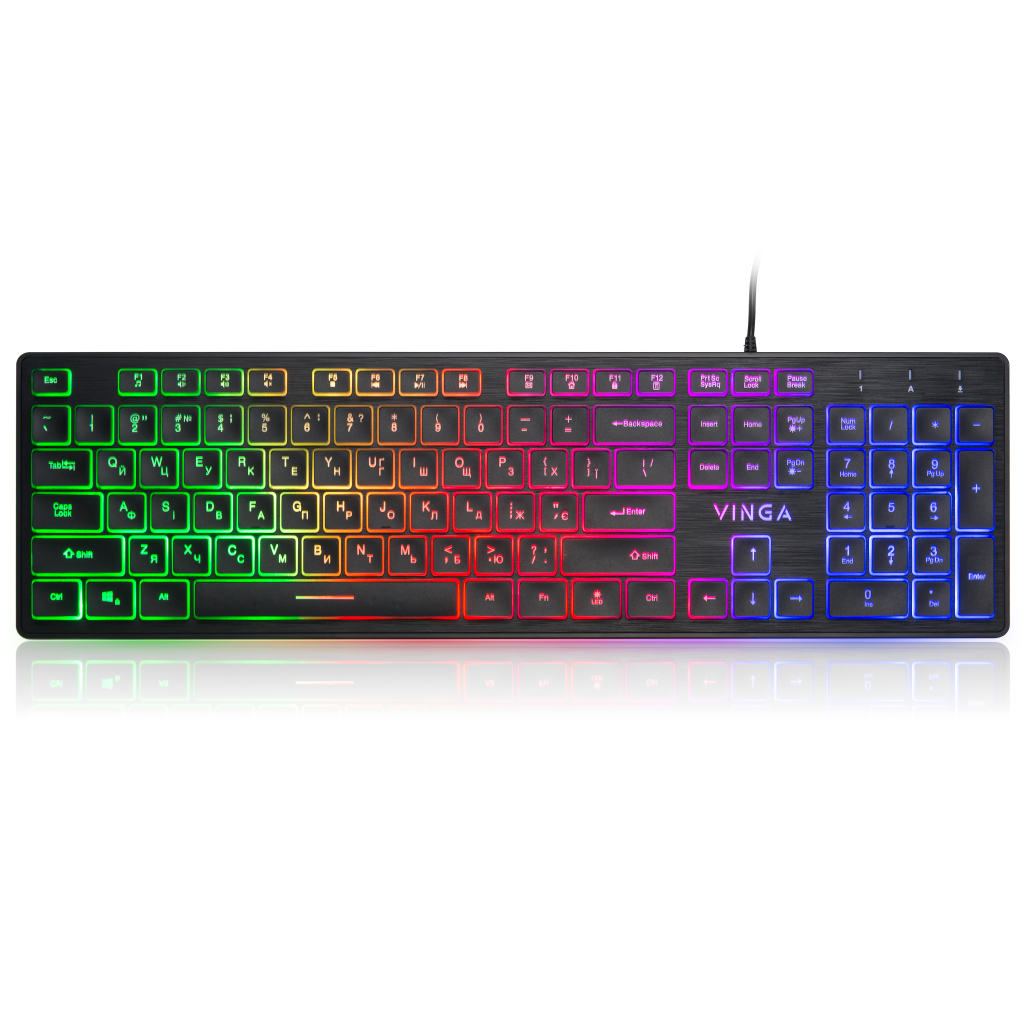 Клавіатура Vinga KB410 black - фото 1