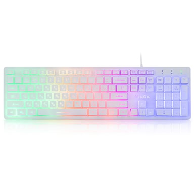 Клавіатура Vinga KB410 White - фото 1