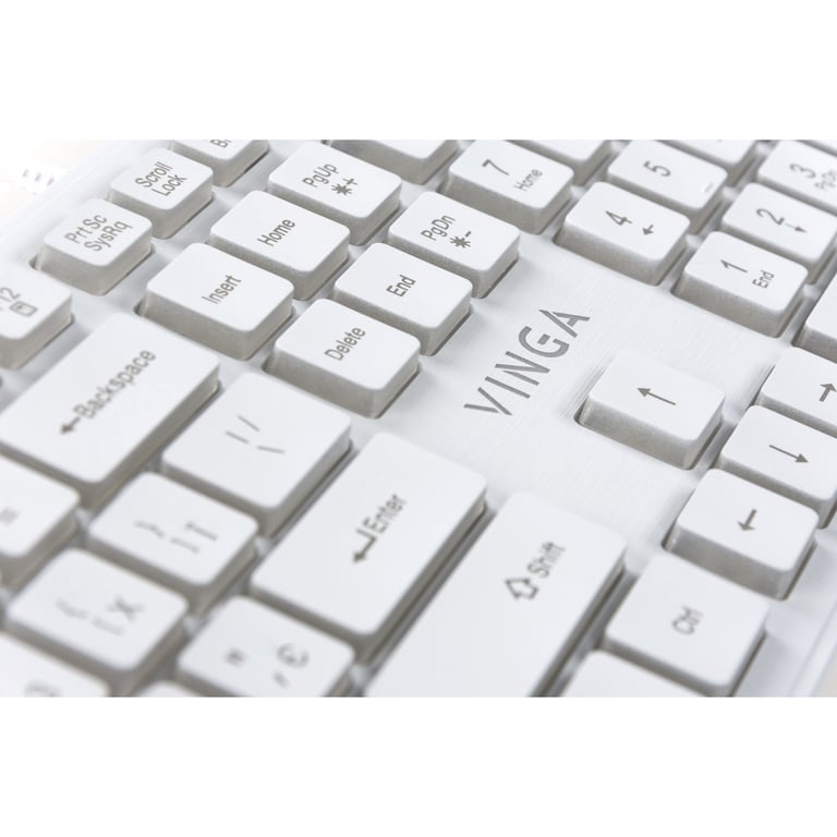 Клавіатура Vinga KB410 White - фото 6