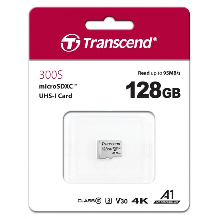 Карта пам'яті Transcend 128GB microSDXC class 10 UHS-I U3 A1 (TS128GUSD300S) - фото 2