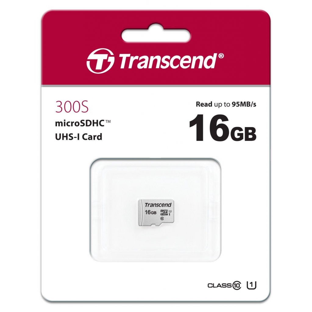 Карта пам'яті Transcend 16GB microSDHC class 10 UHS-I U1 (TS16GUSD300S) - фото 2 Карта пам'яті Transcend 16GB microSDHC class 10 UHS-I U1 (TS16GUSD300S) - фото 2