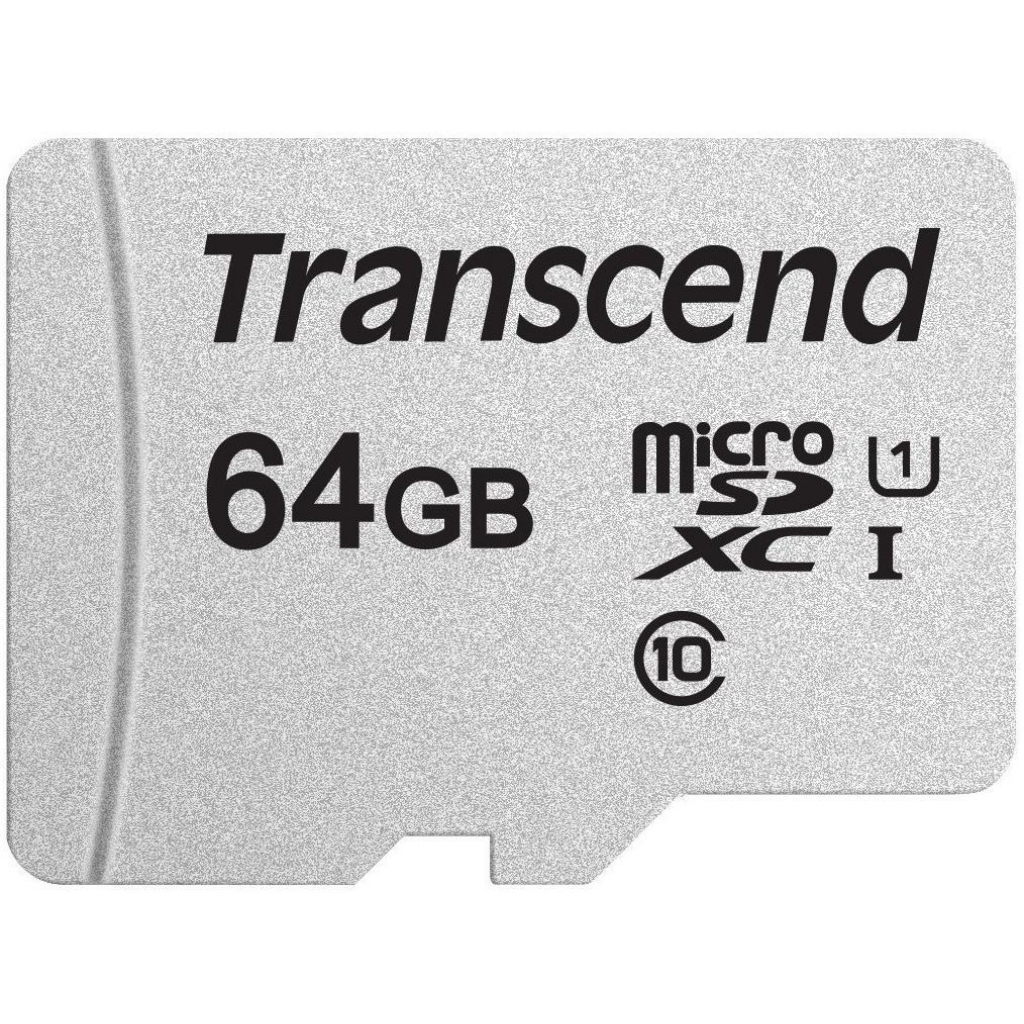 Карта пам'яті Transcend 64GB microSDXC class 10 UHS-I U1 (TS64GUSD300S) - фото 1 Карта пам'яті Transcend 64GB microSDXC class 10 UHS-I U1 (TS64GUSD300S) - фото 1