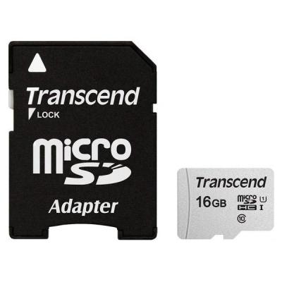 Карта пам'яті Transcend 16GB microSDHC class 10 UHS-I U1 (TS16GUSD300S-A) - фото 1 Карта пам'яті Transcend 16GB microSDHC class 10 UHS-I U1 (TS16GUSD300S-A) - фото 1