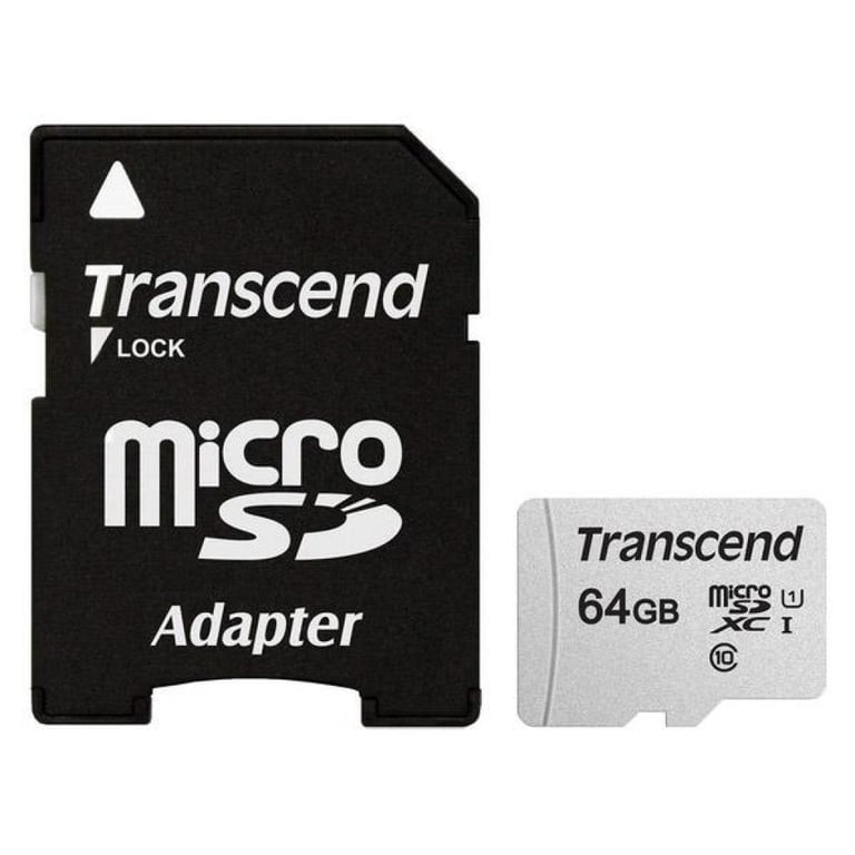 Карта пам'яті Transcend 64GB microSDXC class 10 UHS-I U1 (TS64GUSD300S-A) - фото 1