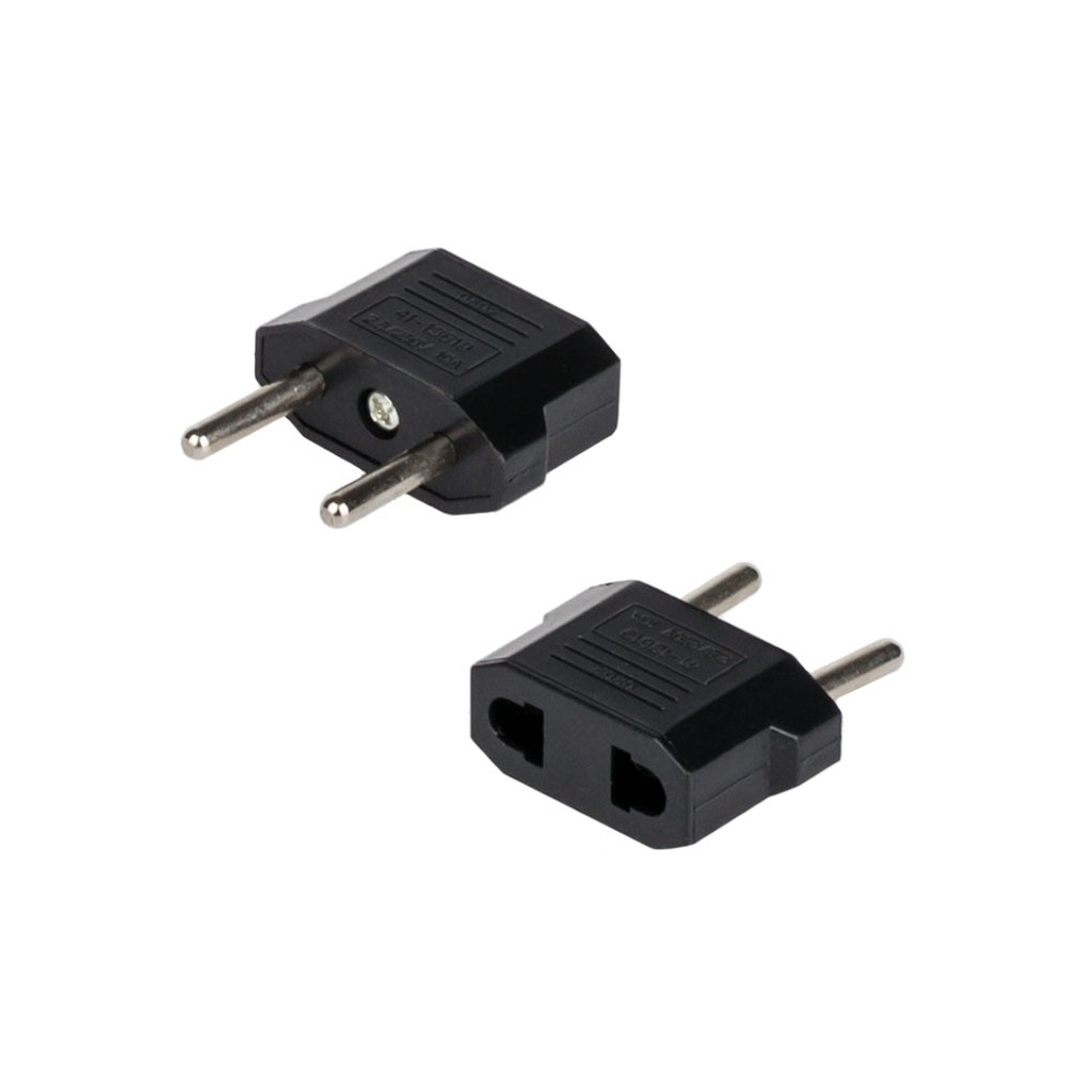 Перехідник Atcom UK/US-розетка - Евро-вилка, черный (14345) - фото 1