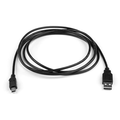 Дата кабель USB 2.0 AM to Mini 5P 1.8 m Vinga (VCPDCAMMIM1.8BK) - фото 1