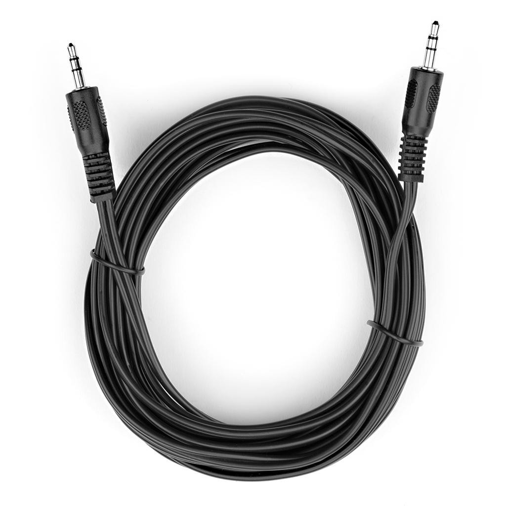 Кабель мультимедійний Jack 3.5mm 5 m MM 3С Vinga (VCPDCJ35MM5BK) - головне фото