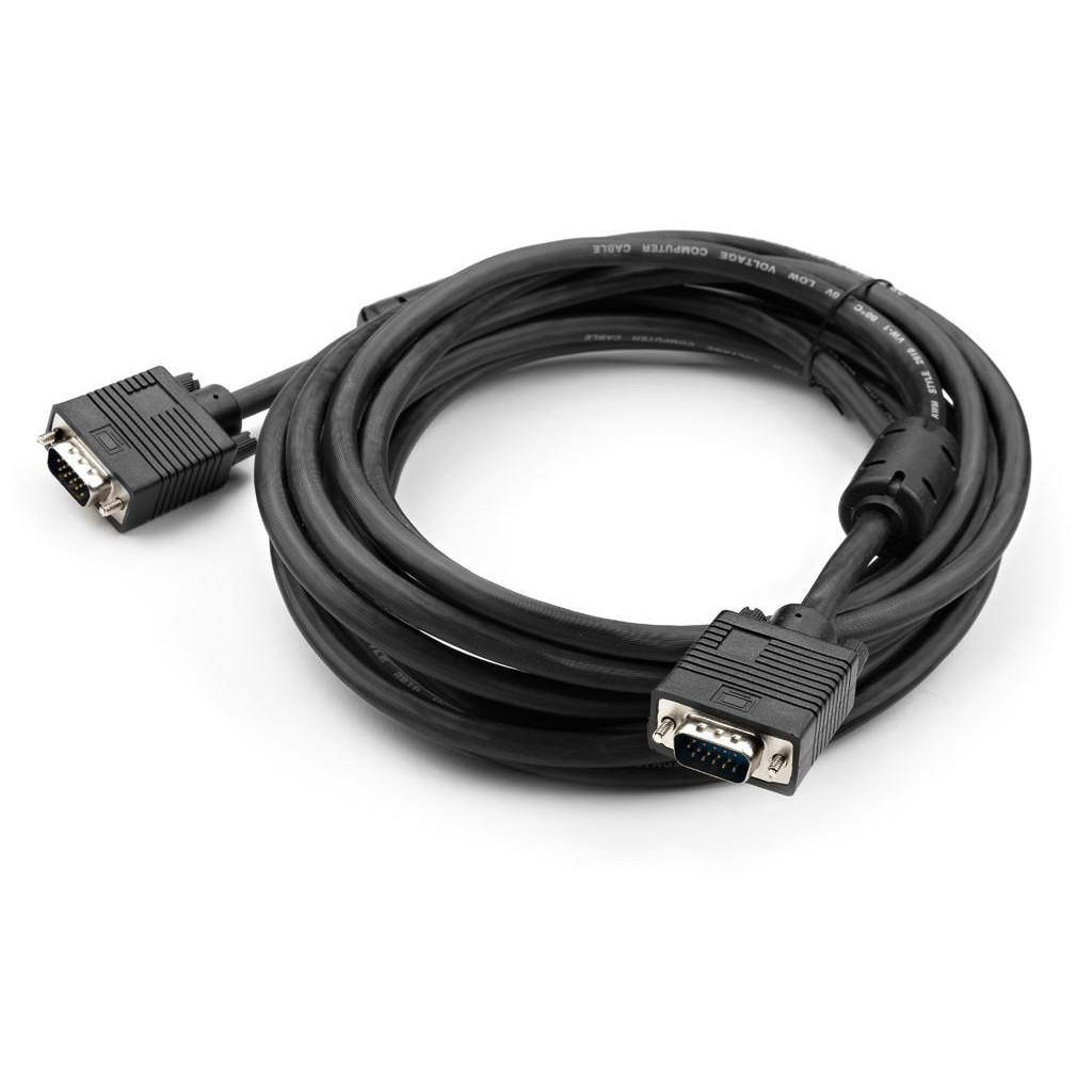 Кабель мультимедійний VGA 5 m MM ferrite Vinga (VCPDCVGAMM5MBK) - фото 2 Кабель мультимедійний VGA 5 m MM ferrite Vinga (VCPDCVGAMM5MBK) - фото 2