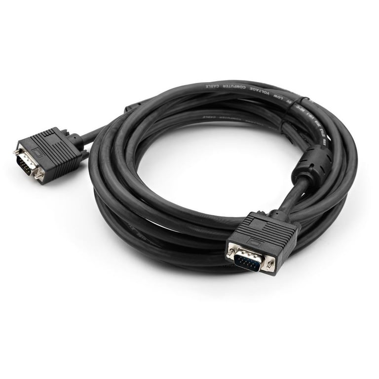 Кабель мультимедійний VGA 5 m MM ferrite Vinga (VCPDCVGAMM5MBK) - фото 2