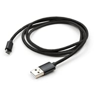 Дата кабель USB 2.0 AM to Micro 5P 1m nylon black Vinga (VCPDCMNB1BK) - фото 5
