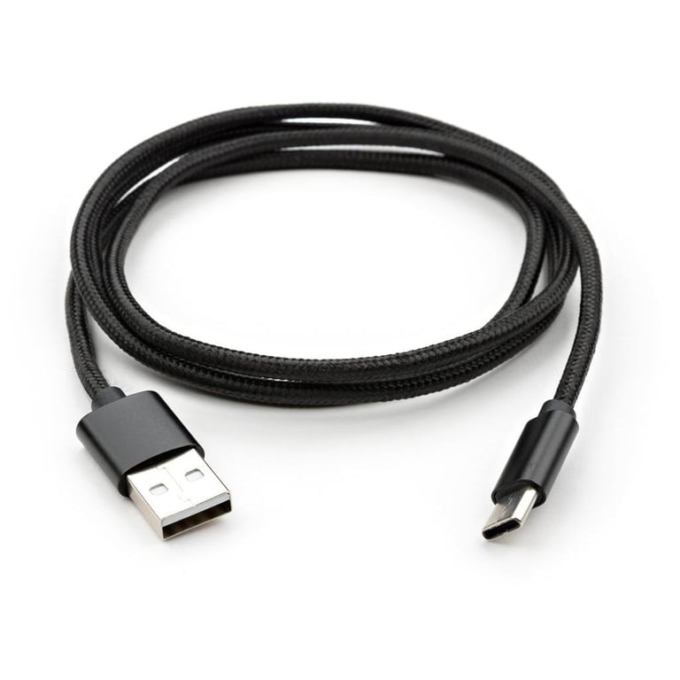 Дата кабель USB 2.0 AM to USB-C 1.0m nylon black Vinga (VCPDCTCNB1BK) - фото 5