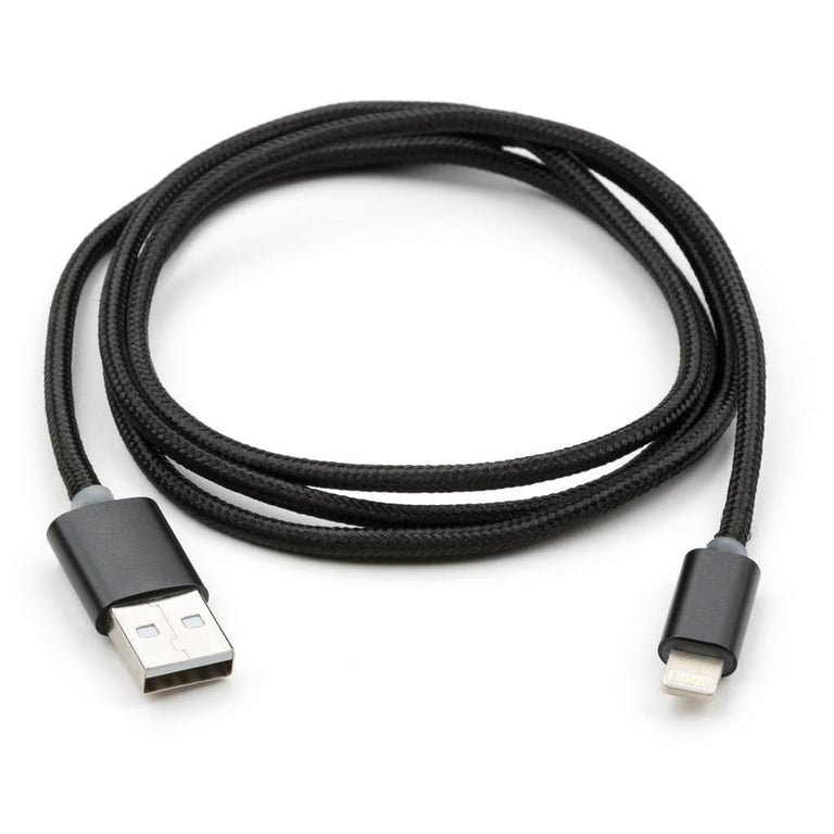 Дата кабель USB 2.0 AM to Lightning 1m LED black Vinga (VCPDCLLED1BK) - фото 2