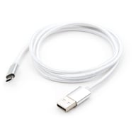 Дата кабель USB 2.0 AM to Micro 5P 1m LED silver Vinga (VCPDCMLED1S) - фото 5