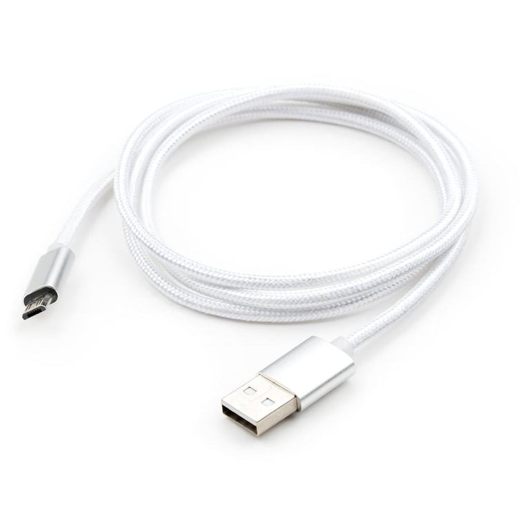 Дата кабель USB 2.0 AM to Micro 5P 1m LED silver Vinga (VCPDCMLED1S) - фото 5
