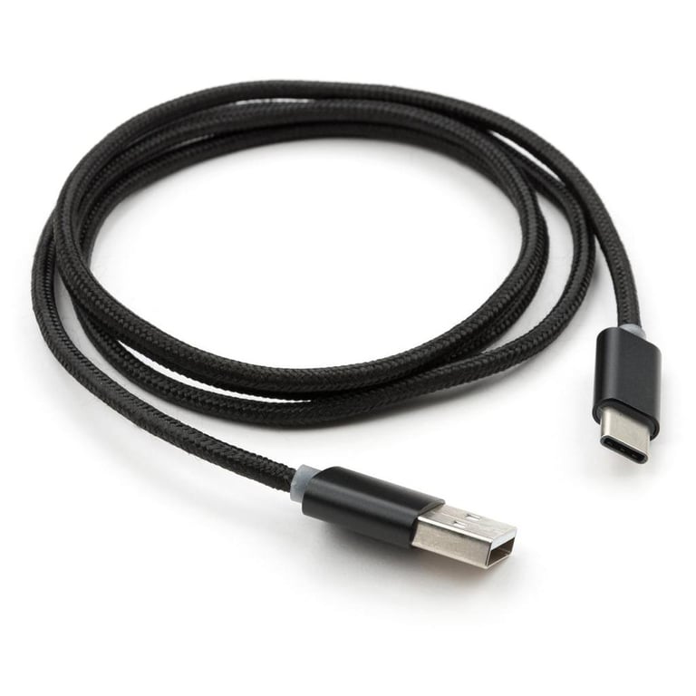 Дата кабель USB 2.0 AM to Type-C 1m LED black Vinga (VCPDCTCLED1BK) - фото 2