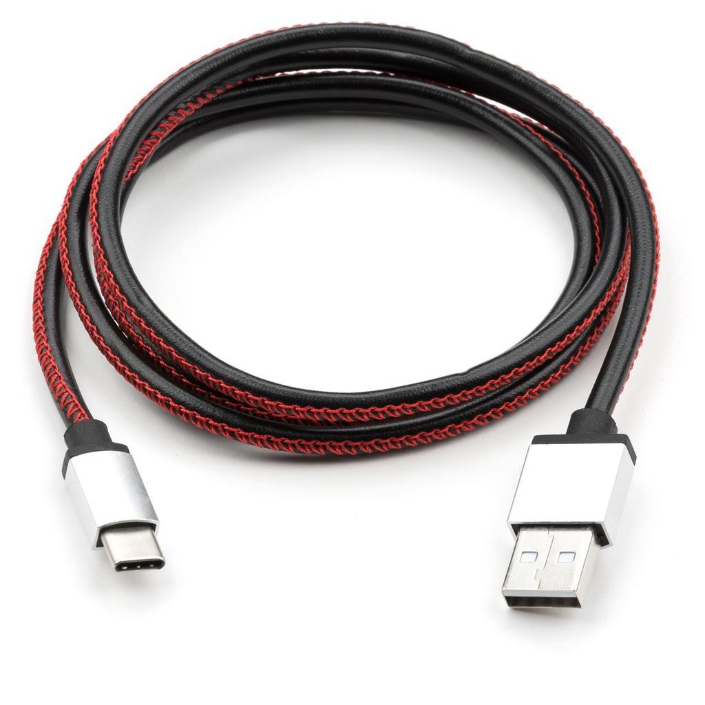 Дата кабель USB 2.0 AM to Type-C 1m pu leather black Vinga (VCPDCTCLS1BK) - фото 2 Дата кабель USB 2.0 AM to Type-C 1m pu leather black Vinga (VCPDCTCLS1BK) - фото 2