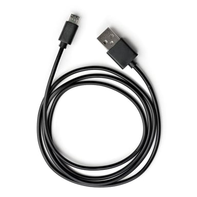 Дата кабель USB 2.0 AM to Micro 5P PVC 1m black Vinga (VCPDCM1BK) - фото 1