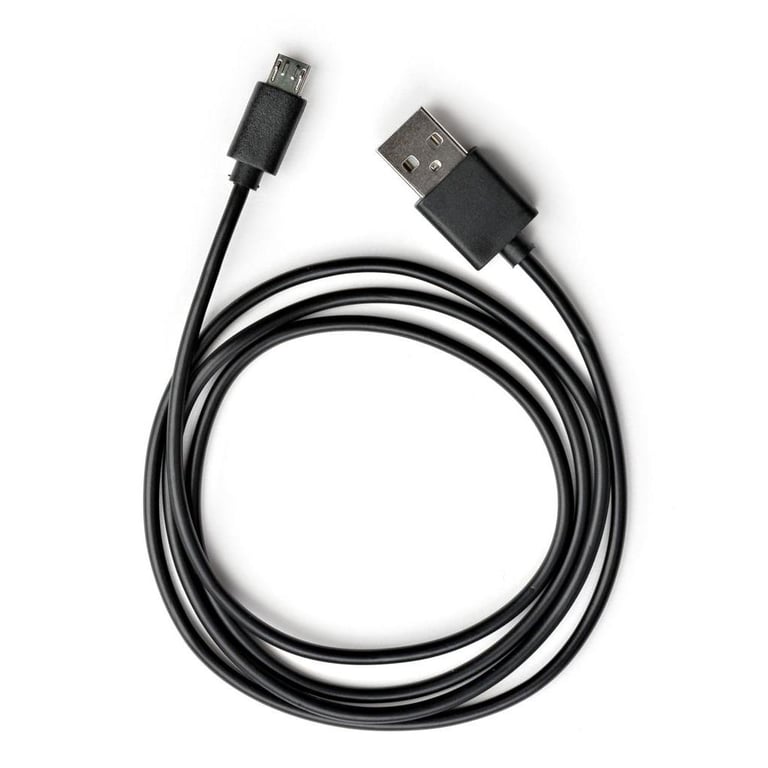 Дата кабель USB 2.0 AM to Micro 5P PVC 1m black Vinga (VCPDCM1BK) - фото 1