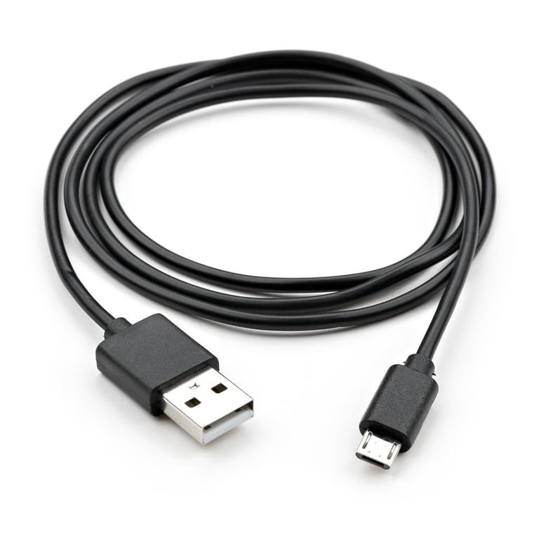 Дата кабель USB 2.0 AM to Micro 5P PVC 1m black Vinga (VCPDCM1BK) - фото 2